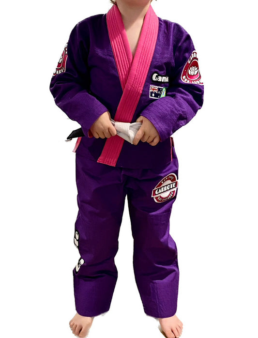 Garrote BJJ Apparel Kids Lightweight 350GSM premium grade 100% cotton pearl weave kimono in Various colours